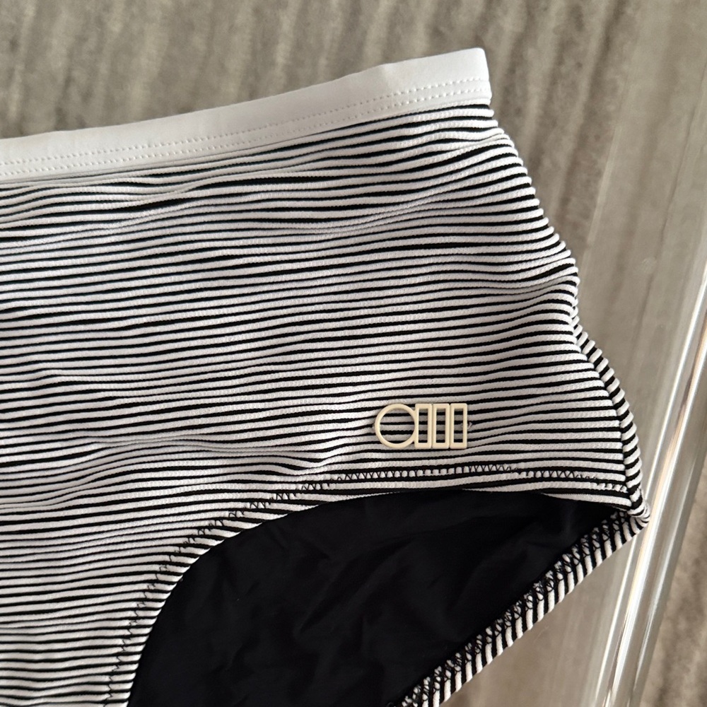NWOT Solid & Striped Striped Rooney One-Shoulder Bikini Set - Picture 3 of 7